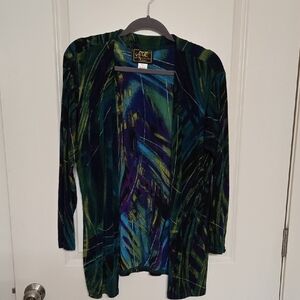 Vibrant Multicolor Open Cardigan